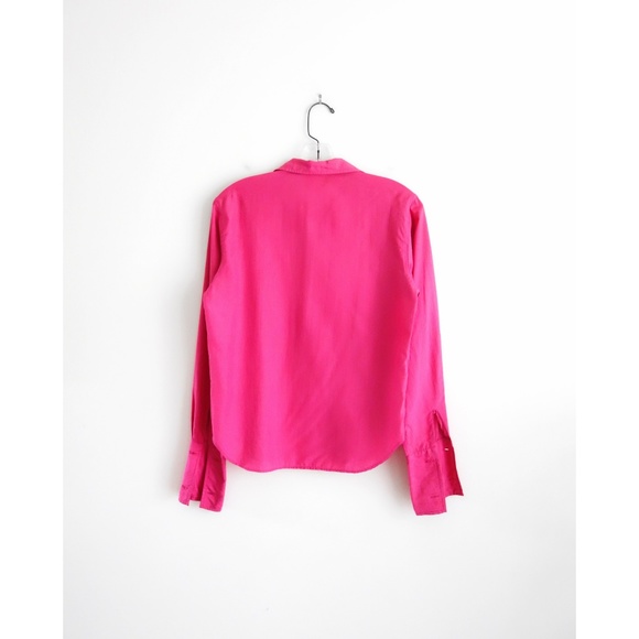 Vintage 60s Pink Long Sleeve Button Down Shirt M - Picture 2 of 3